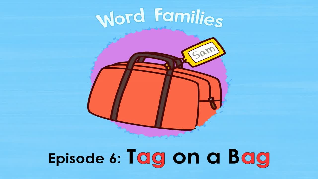 Word Families 6  Tag on a Bag   Level 1   By Little Fox