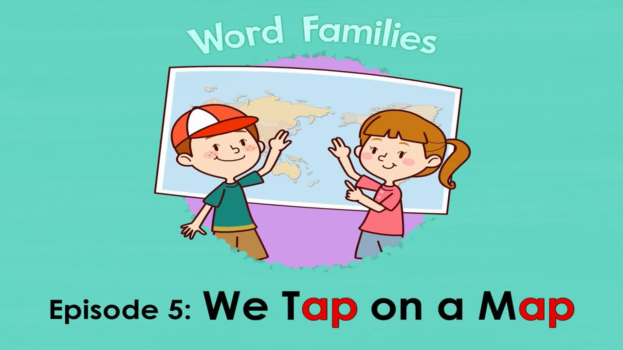 Word Families 5  We Tap on a Map   Level 1   By Little Fox